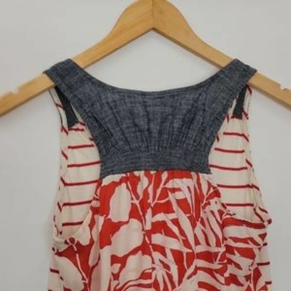 One September denim red white tank top - Picture 4 of 15